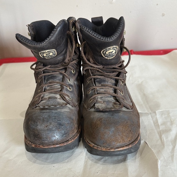 Men\'s Brown Leather Work Boots main image 4